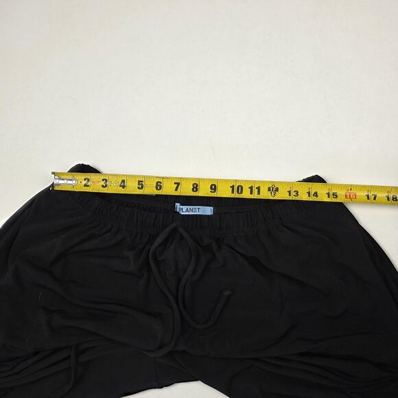 Planet Pants Womens Size 2 Black Wide Leg Elastic Waist made in USA Palazzo - Picture 7 of 12